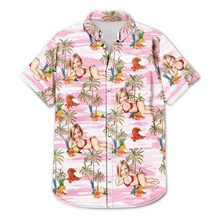 Load image into Gallery viewer, “Make a Splash with Custom Fun!” - Personalized Tropical Hawaiian Shirt - Gift for Friends and Family Hawaiian Shirt PopCulturePrints
