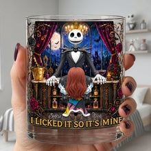 Load image into Gallery viewer, I Licked It So It’s Mine – Dark Romance Round Glass – Personalized Gifts for Couples Glass PopCulturePrints
