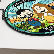 Load image into Gallery viewer, Unique Personalized Valentine&#39;s Day Gifts for Farmer Couples - Stained Glass Suncatcher Ornament PopCulturePrints
