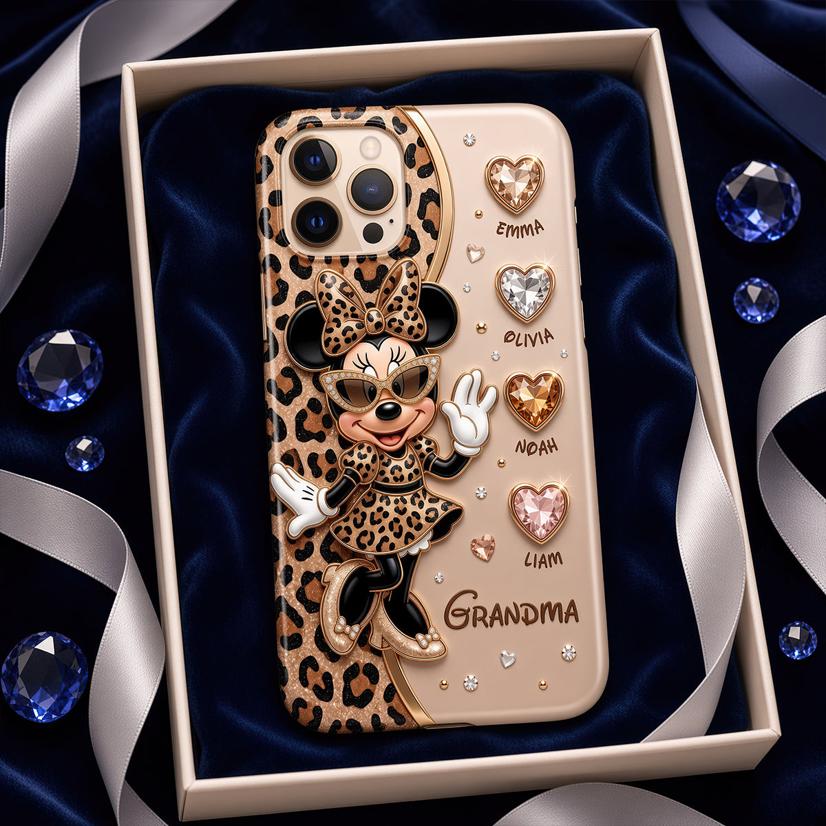 Leopard Fancy Nana Phone Case - A Unique Personalized Gift for Grandma Phone Case PopCulturePrints