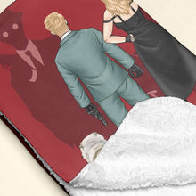 Load image into Gallery viewer, Personalized Family Spy Blanket: Secret Agents of Love Blanket PopCulturePrints
