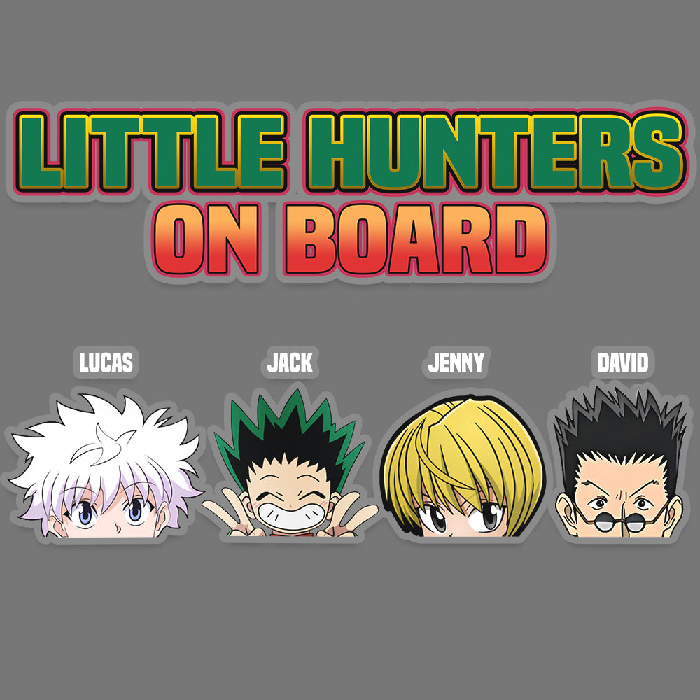Little Hunters On Board Personalized Car Decal Decal Sticker PopCulturePrints