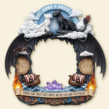 Load image into Gallery viewer, &quot;From Our First Kiss Until We’re Old and Toothless&quot; - Personalized Night Creature Couple Mirror - Unique Gift for Couples, Anniversaries, and Special Occasions Mirror PopCulturePrints
