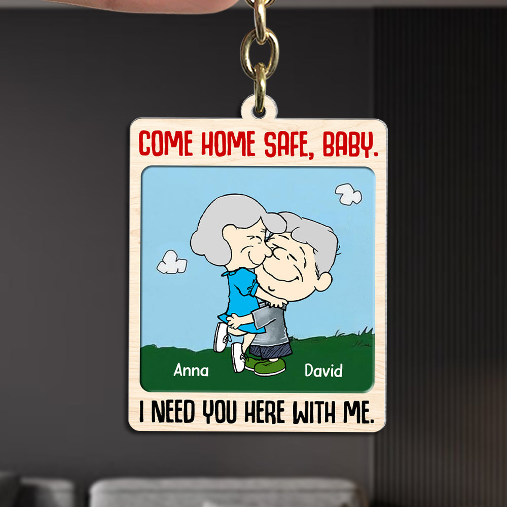Customized Couple Keychain - 'I Need You Here With Me' Keychains PopCulturePrints