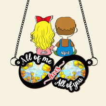 Load image into Gallery viewer, Personalized Suncatcher Ornament for Couples - All of Me Loves All of You Suncatcher PopCulturePrints
