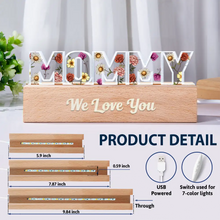 Load image into Gallery viewer, Mommy, We Love You - Personalized LED Light Gift for Mom &amp; Grandma Custom Shaped LED Light PopCulturePrints
