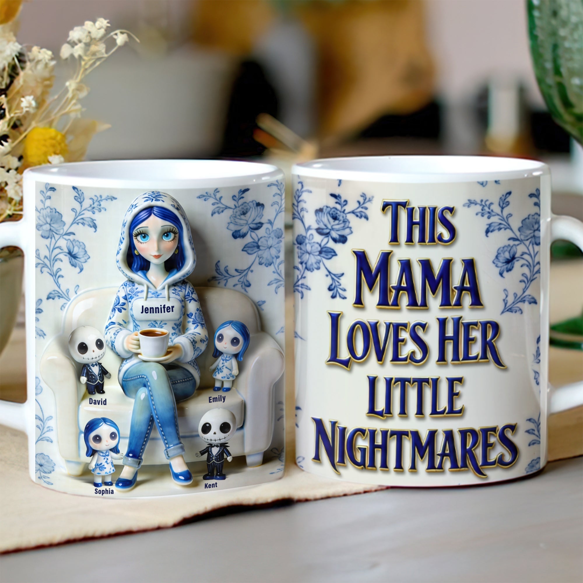 This Mama Loves Her Little Nightmares - Personalized Gothic Mom Coffee Mug for Moms & Grandmas Coffee Mug PopCulturePrints