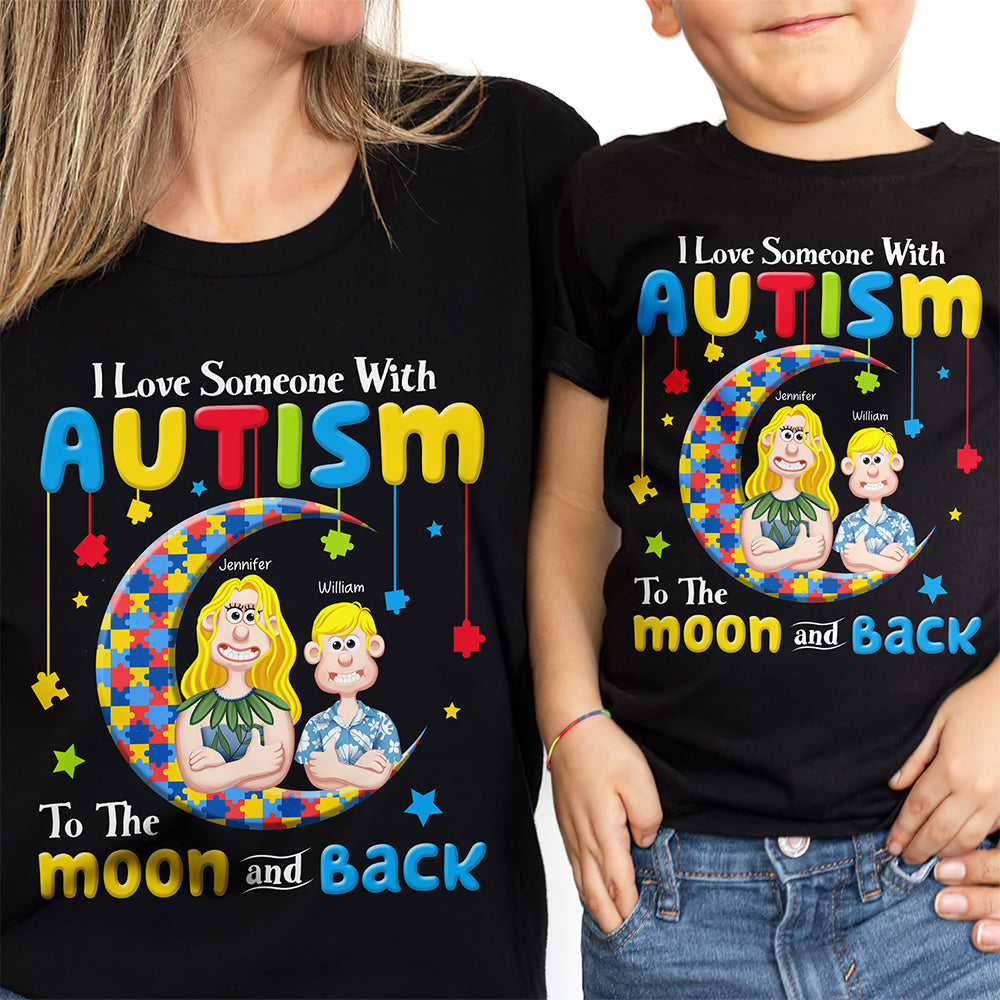I Love Someone With Autism T-Shirt - Personalized Gift for Autism Awareness Shirts PopCulturePrints