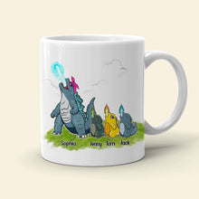 Load image into Gallery viewer, Personalized Momzilla Coffee Mug - Custom Family Names Coffee Mug PopCulturePrints
