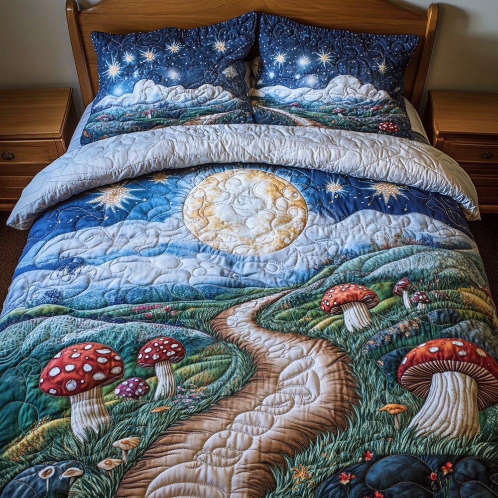 Mushroom Dreamscape Quilt Bedding Set Blanket PopCulturePrints