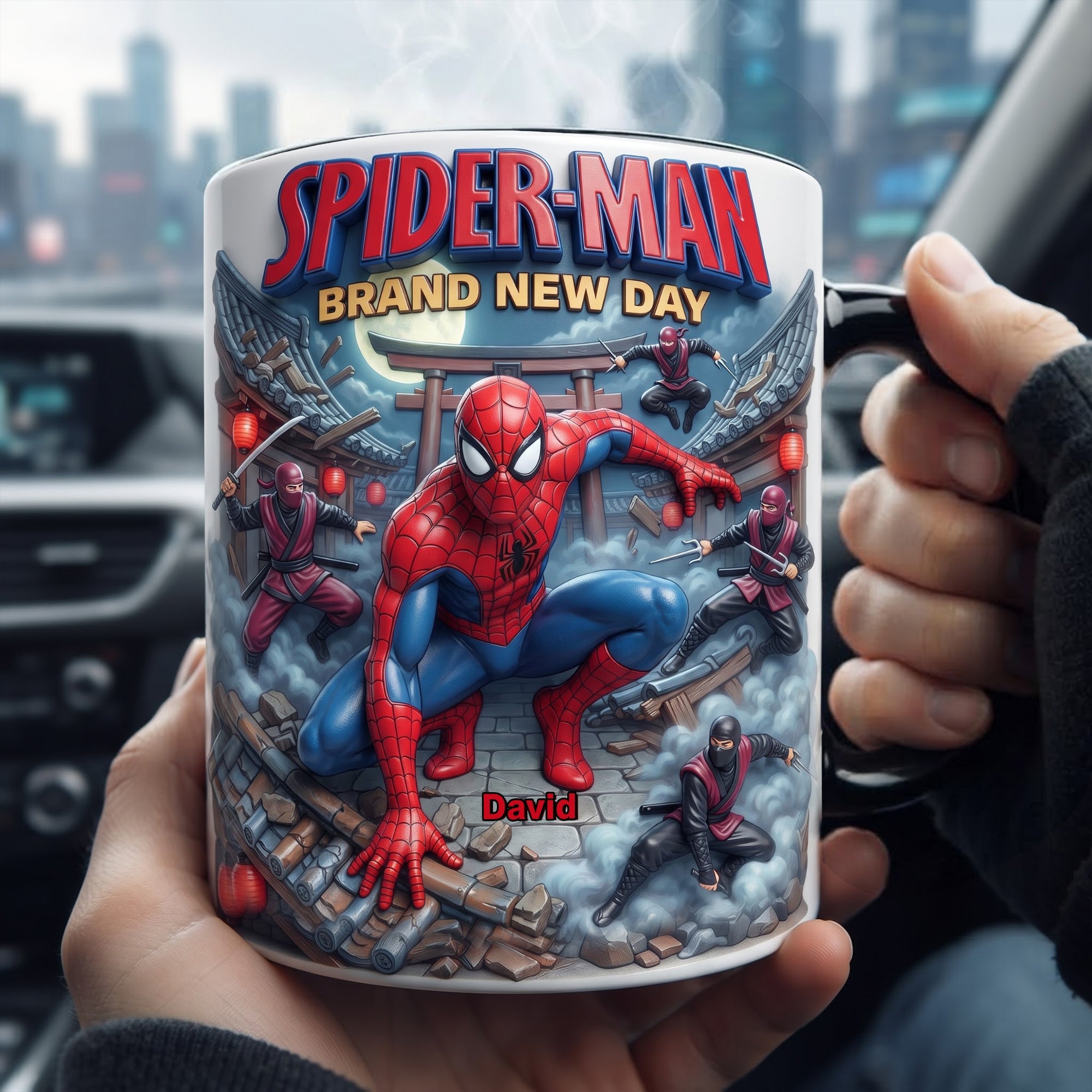 “Every Day is a New Adventure” - Personalized Warrior Fresh Start Magic Mug - Custom Gift for Spider-Man Fans