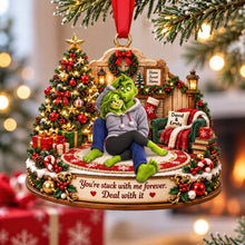 Load image into Gallery viewer, You're Stuck With Me Forever - Furry Mischief Couples Acrylic Ornament
