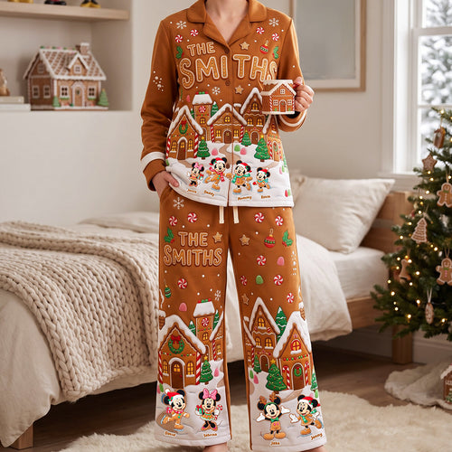 “Create Cherished Family Memories This Christmas” - Cute Gingerbread Family Pajama Set - Personalized Gift for Christmas Pajama Set PopCulturePrints