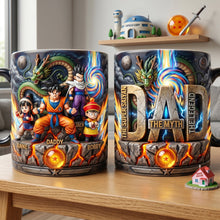 Load image into Gallery viewer, “The Legend of Dad: Super Saiyan Power” - Personalized Magic Mug for Dads, Grandpas, and Father Figures Coffee Mug PopCulturePrints
