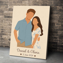 Load image into Gallery viewer, “Celebrate Love with Us” - Customizable Modern Minimalism Couple Canvas Print - Perfect Gift for Couples, Weddings &amp; Anniversaries Poster &amp; Canvas PopCulturePrints

