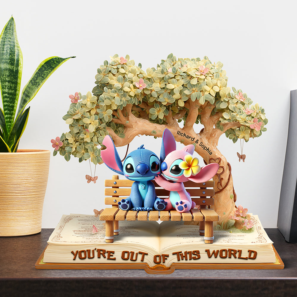 You're Out of This World - Romantic Experiment Acrylic Plaque Personalized Gift for Couples Shaped Plaques PopCulturePrints