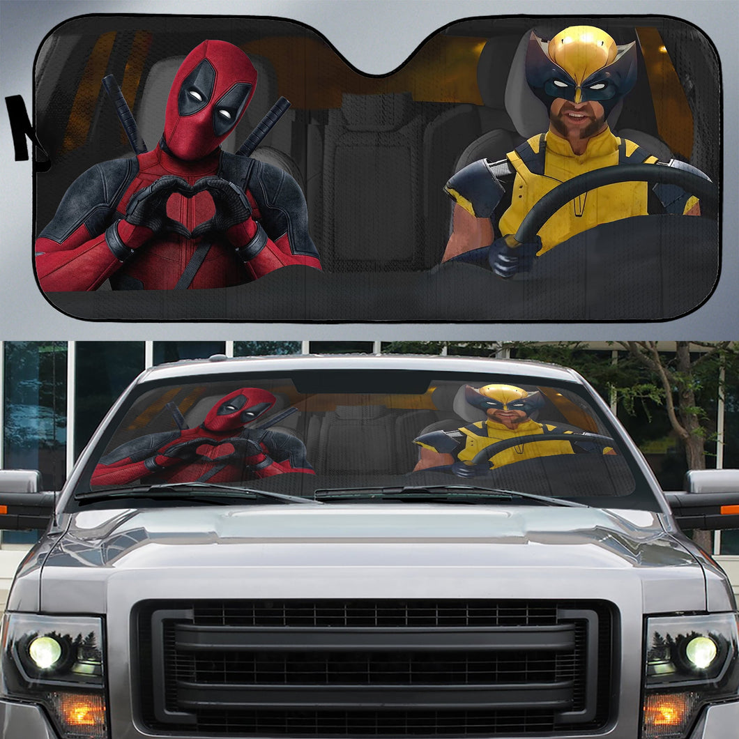 Deadpool and Wolverine Car Sunshade