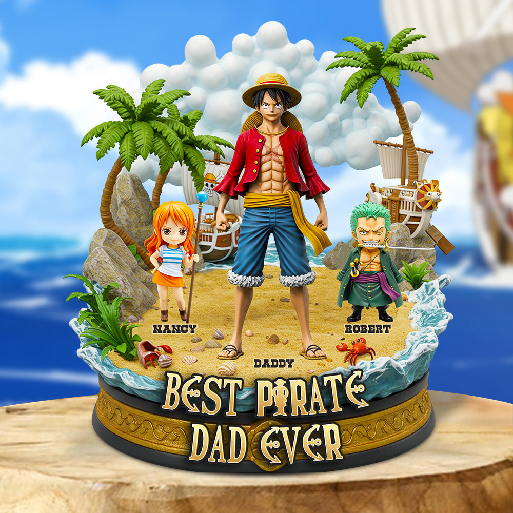 “Best Pirate Dad Ever” - Custom Acrylic Plaque Gift for Dad, Grandpa, and Father Figures Shaped Plaques PopCulturePrints