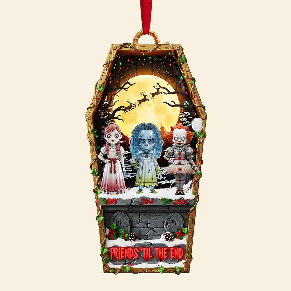 "Friends 'Til The End!" - Ghoul Gang Friendship Ornament - Personalized Gift for Friends Ornament PopCulturePrints