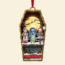 Load image into Gallery viewer, "Friends 'Til The End!" - Ghoul Gang Friendship Ornament - Personalized Gift for Friends Ornament PopCulturePrints
