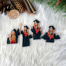 Load image into Gallery viewer, Personalized Graduation Photo Ornaments - Custom Gifts for Graduates
