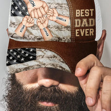 Load image into Gallery viewer, &quot;Best Dad and Grandpa Ever!&quot; - Personalized Stars and Stripes Mesh-back Casual Cap - Custom Gift for Dads, Grandpas, and Special Men Mesh-back Casual Cap PopCulturePrints
