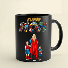 Load image into Gallery viewer, “Super Mom” - Personalized Magic Mug - Perfect Gift for Mom, Grandma, or any Amazing Mother Coffee Mug PopCulturePrints
