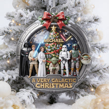Load image into Gallery viewer, “A Very Galactic Christmas” - Personalized Acrylic Ornament - Perfect Gift for Star Wars Fans
