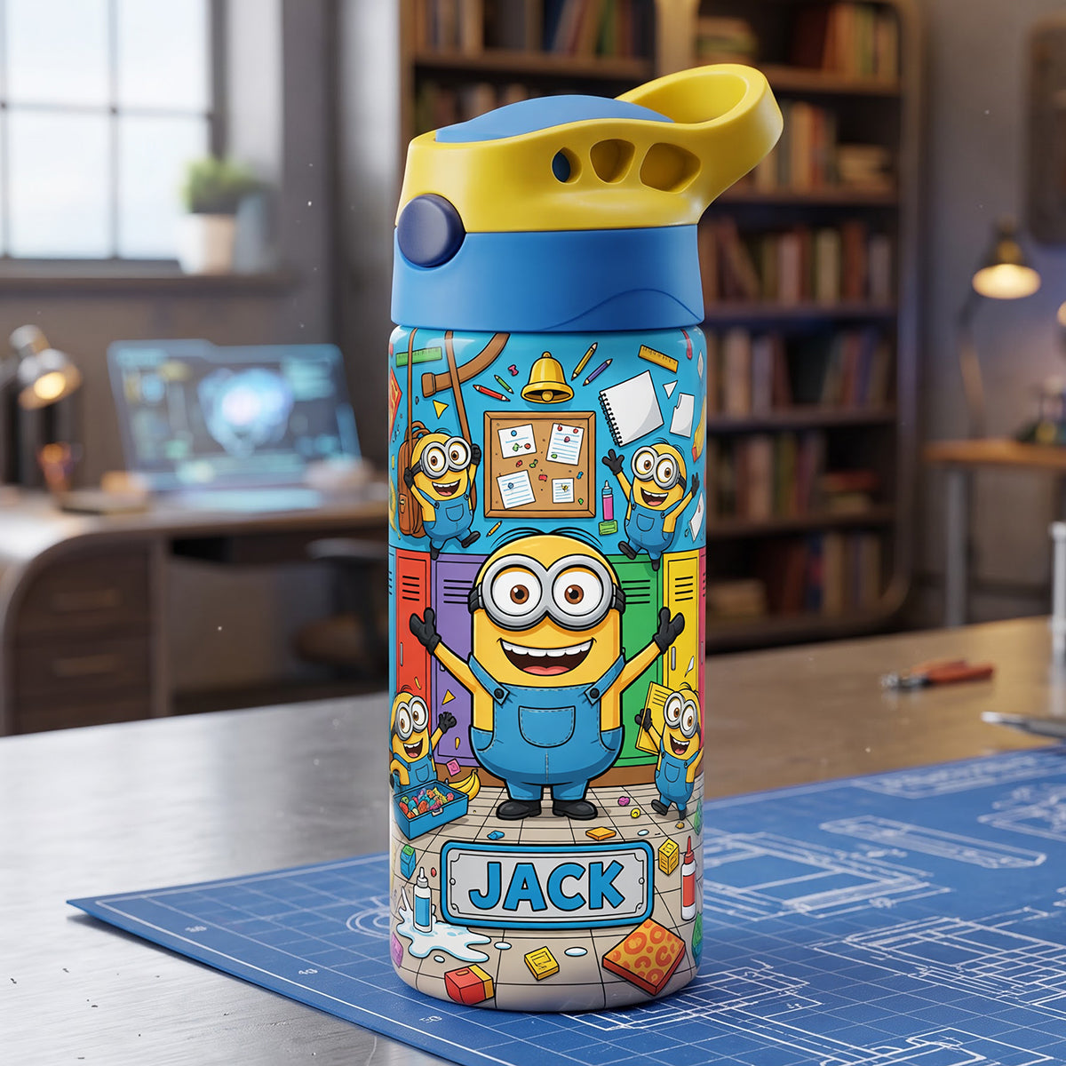 “Make School Fun!” - Personalized Minion Kids Tumbler - Custom Gift for Every Child