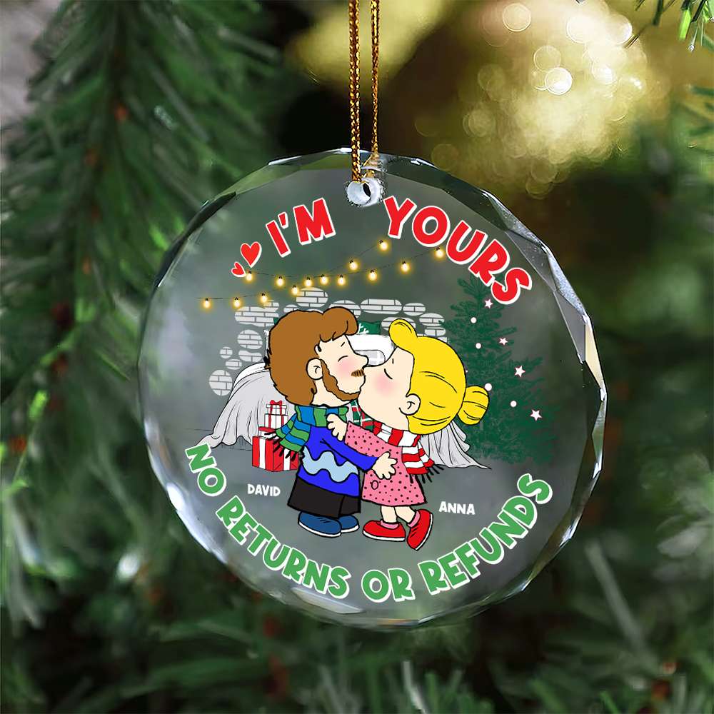 Personalized Couple Crystal Ornament - 'I'm Yours' Love Christmas Ornament