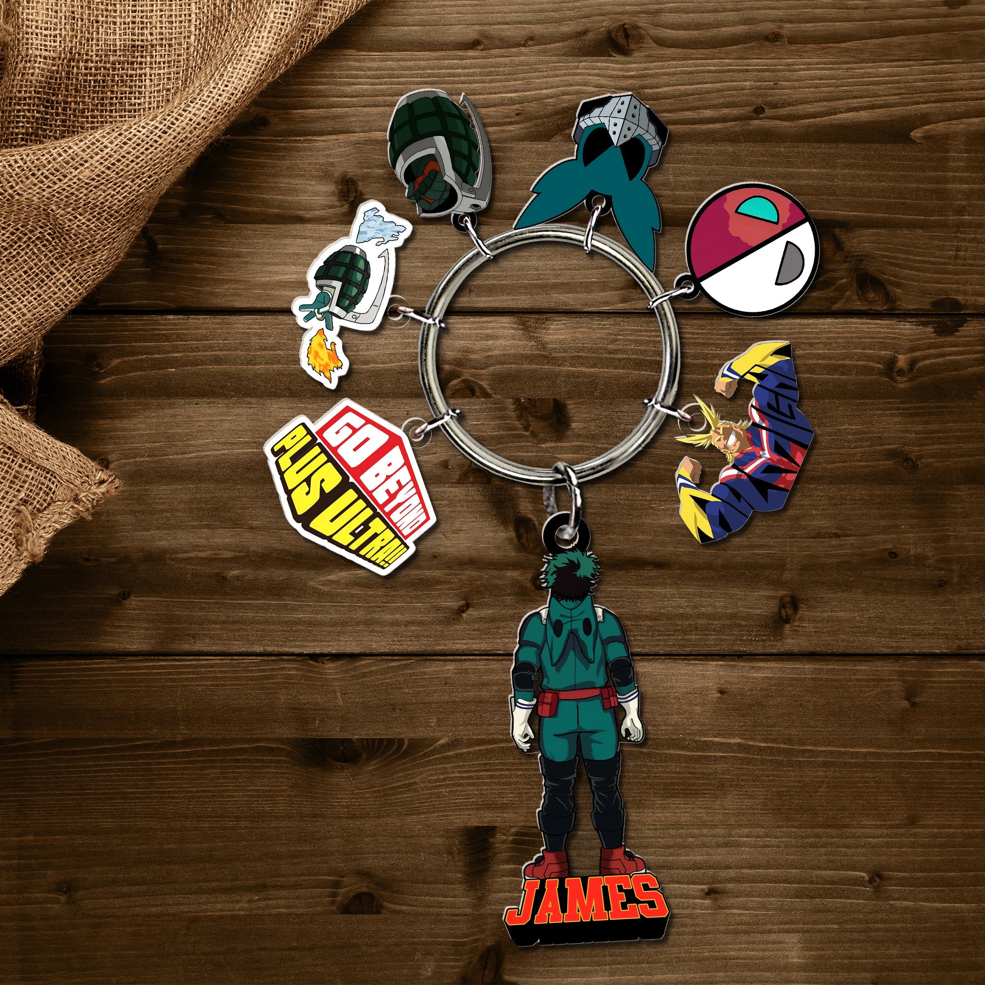 Custom Anime Hero Keychain - Personalized Gift Keychains PopCulturePrints
