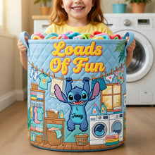 Load image into Gallery viewer, Loads Of Fun Quilted Laundry Basket - Personalized Gift for Everyone
