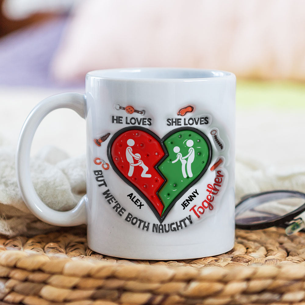 Personalized Funny Couple Coffee Mug - Together We’re Naughty Coffee Mug PopCulturePrints