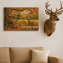 Load image into Gallery viewer, Best Buckin’ Dad Ever - Personalized Hunting Dad Print Metal Sign | Unique Gift for Dad &amp; Grandpa Metal Signs PopCulturePrints
