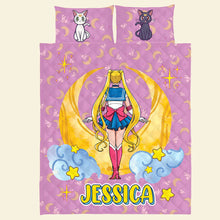 Load image into Gallery viewer, Custom Manga Lover Quilt Bed Set - Personalized Name Design Blanket PopCulturePrints
