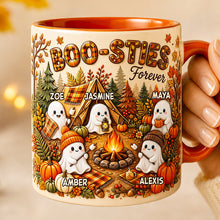 Load image into Gallery viewer, "Boo-Sties Forever!" Celebrate Friendship with Customizable Fall Camping Coffee Mug - Perfect Personalized Gift for Besties Coffee Mug PopCulturePrints
