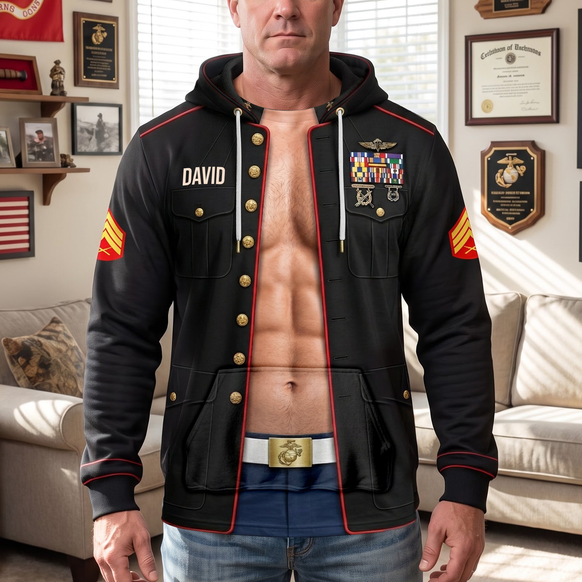 Celebrate Your Service With Humor! Hilarious Vacation Military Uniform 3D Shirt - Personalized Gifts for Veterans