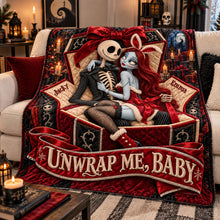 Load image into Gallery viewer, Unwrap Me, Baby - Spooky Naughty Couple Blanket - Personalized Christmas Gifts for Couples
