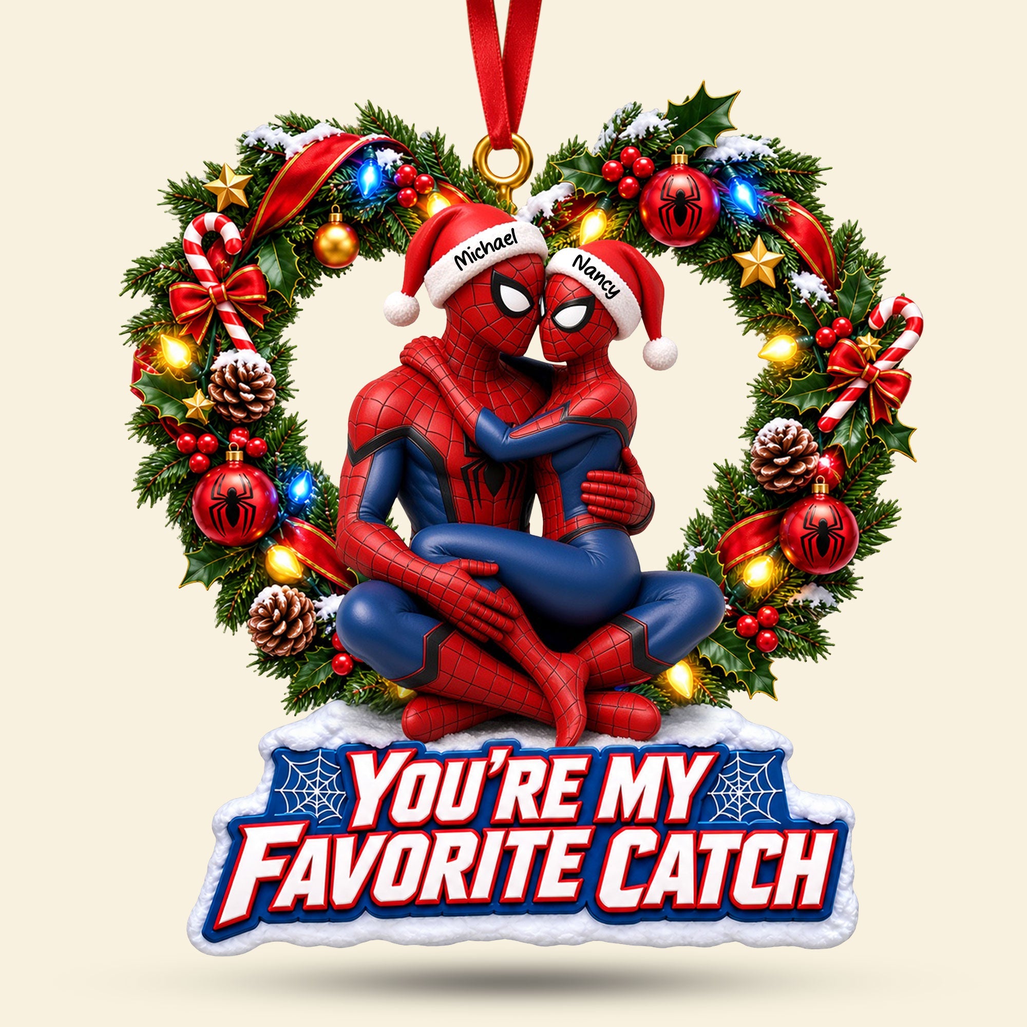 Funny Couple Acrylic Ornament - Personalized Christmas Gifts For Couple 05tyti170926 Ornament PopCulturePrints