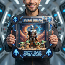 Load image into Gallery viewer, "Best Dad in the Galaxy" - Personalized Acrylic Plaque - Gift for Dad, Grandpa, and More Shaped Plaques PopCulturePrints
