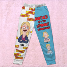 Load image into Gallery viewer, Mother of a Few Lovable Dumbasses - Personalized Funny Sweatpants for Mom Shorts and Pants PopCulturePrints
