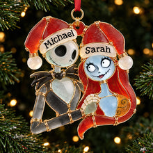 Load image into Gallery viewer, “Love is Forever” - Unique Sea Glass Effect Christmas Ornament - Personalized Gift for Couples, Friends &amp; Family
