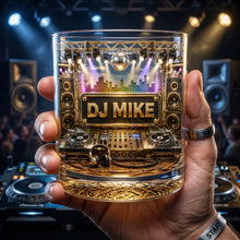 Load image into Gallery viewer, “Feel the Beat!” Custom Party Beats Round Glass - Personalized Gift for Music Lovers Glass PopCulturePrints

