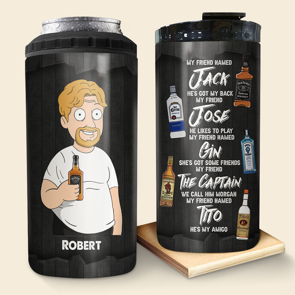 Personalized Drinking Buddy 4-in-1 Cooler Tumbler Can Cooler PopCulturePrints