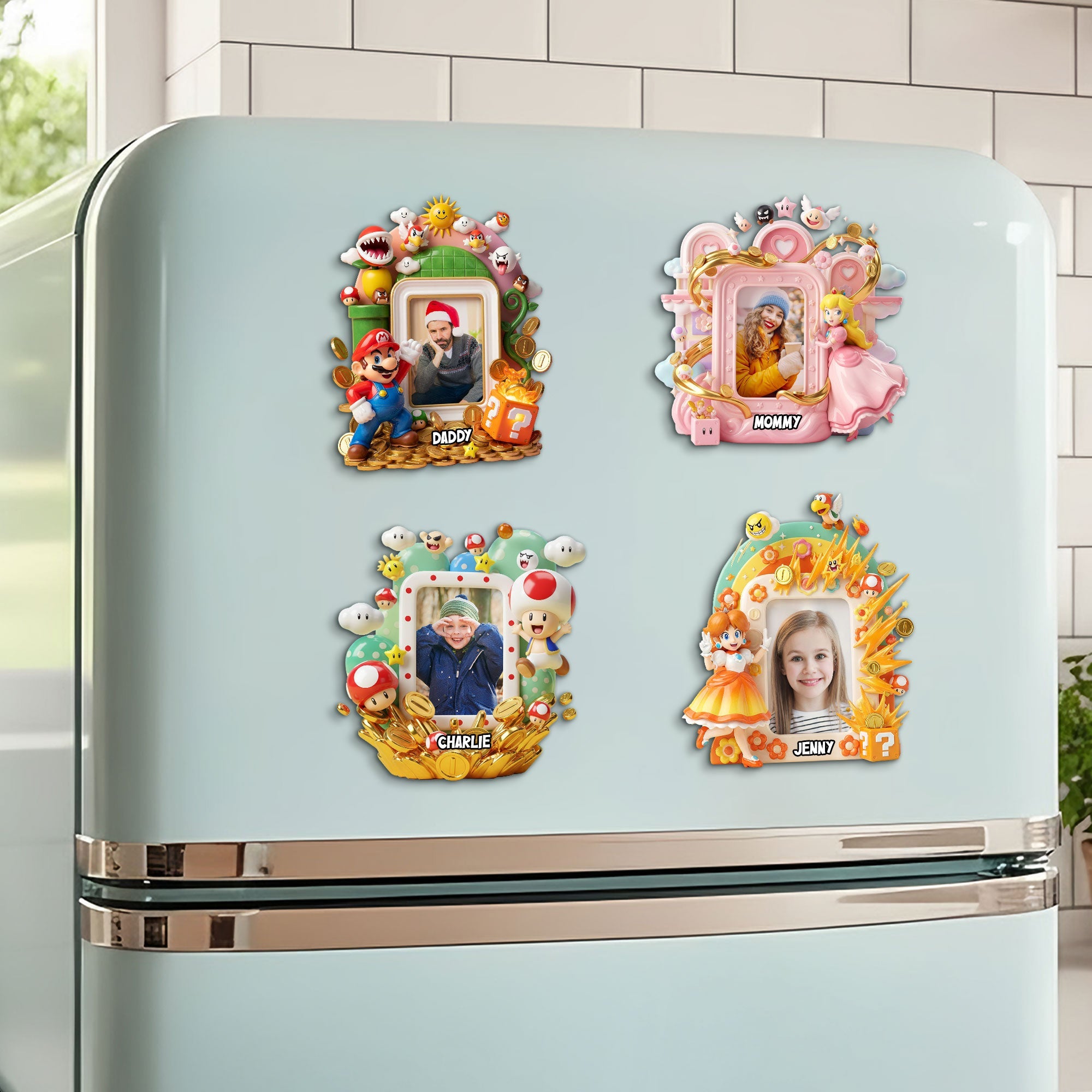 Capture Your Memories - Custom Acrylic Photo Frame Fridge Magnet - Personalized Gifts for Family and Friends Fridge Magnet PopCulturePrints