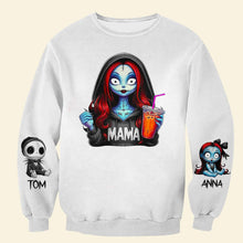 Load image into Gallery viewer, Horror Christmas Mama Personalized Hoodie AOP Products PopCulturePrints
