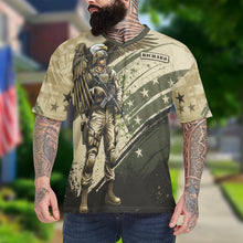 Load image into Gallery viewer, I Am A Veteran – Personalized Military Honor Jersey Shirt AOP Products PopCulturePrints
