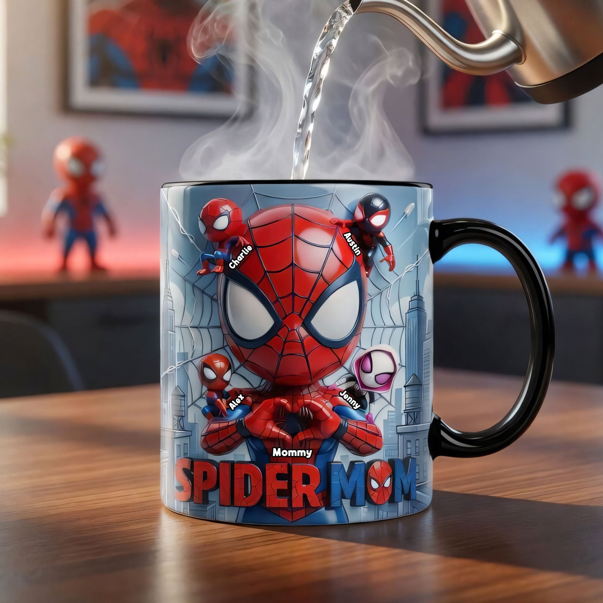 “Every Hero Needs A Mom” - Spider Man Magic Coffee Mug, Personalized Gift for Mom Coffee Mug PopCulturePrints