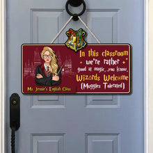 Load image into Gallery viewer, Personalized Wizard Classroom Sign - Magical Welcome for Muggles and Wizards
