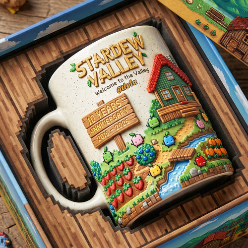 Celebrating 10 Years of Stardew Valley - Personalized Coffee Mug for Gamers and Fans Coffee Mug PopCulturePrints